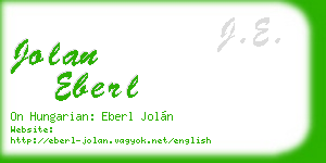 jolan eberl business card